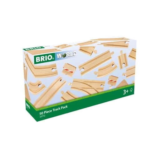 BRIO 50 Piece Timber Train Track Pack