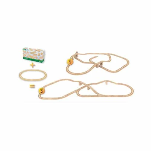 BRIO 50 Piece Timber Train Track Pack - Image 3