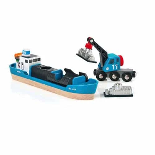 BRIO Container & Crane Wagon 4 Pieces - Image 2