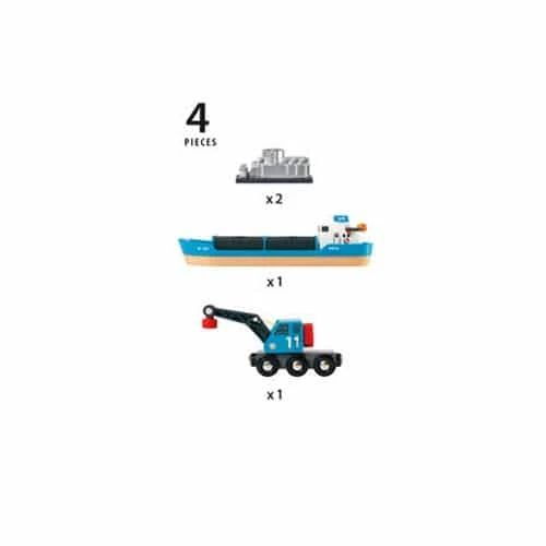 BRIO Container & Crane Wagon 4 Pieces - Image 4