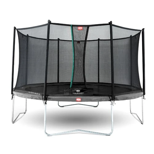 Berg Favorit Grey Trampoline With Safety Net Comfort 330 CM Diameter Large 10FT