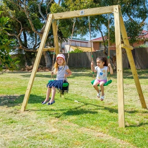 Lifespan Kids Holt 2 Station Timber Swing Set - Image 4