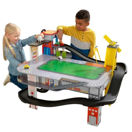 KidKraft Freeway Frenzy Raceway Set And Table With EZ Kraft Assembly - Image 10