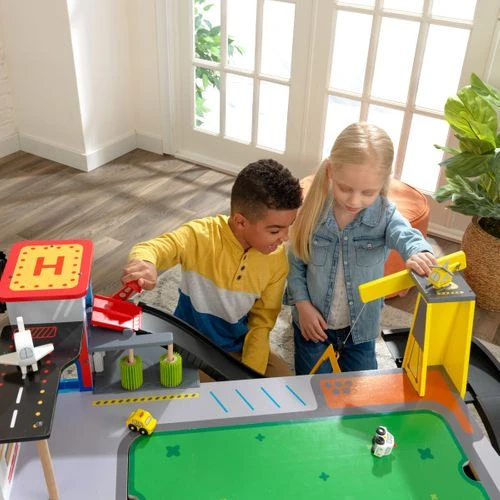 KidKraft Freeway Frenzy Raceway Set And Table With EZ Kraft Assembly - Image 9