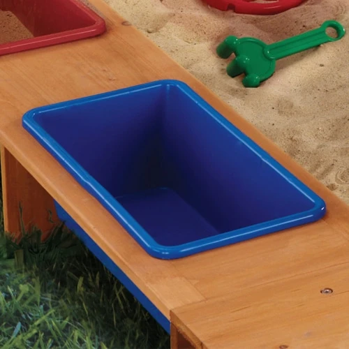 KidKraft Outdoor Sandbox Playset With Canopy Navy And White - Image 4