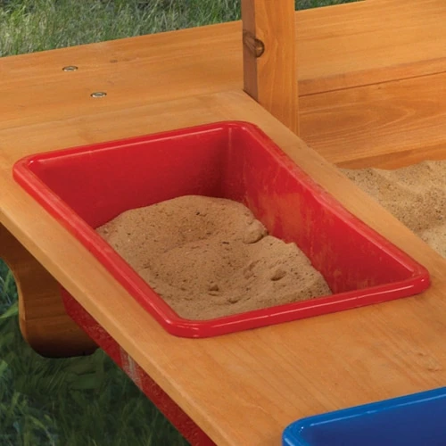 KidKraft Outdoor Sandbox Playset With Canopy Navy And White - Image 3