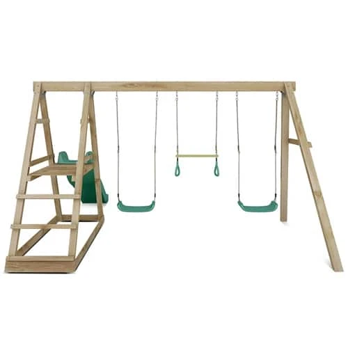 Lifespan Kids Winston 3 Station Timber Swing Set With Slide - Image 2