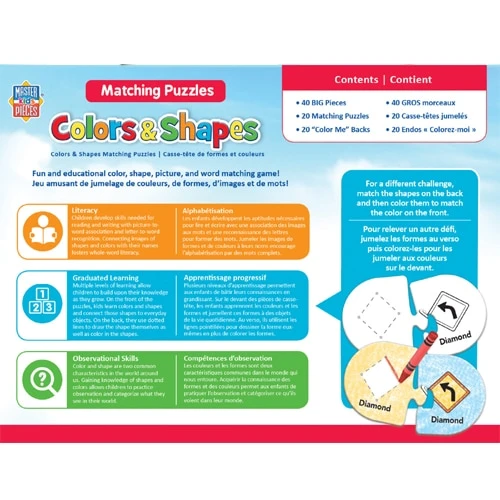 Misc Masterpieces Puzzle Educational Matching Puzzle Colors And Shape - Image 3