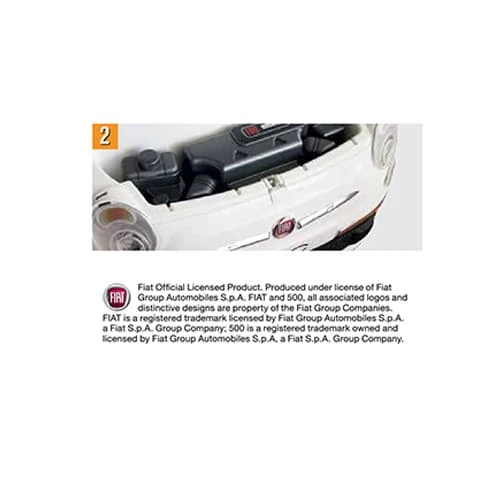 Peg Perego Fiat 500 12V White Ride On - Image 3