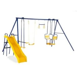 Plum Play Plum 5 Unit Metal Swing Set And Slide