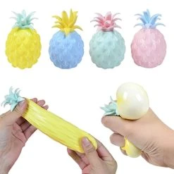 Misc Squish Pineapples 10cm By 7cm Assorted