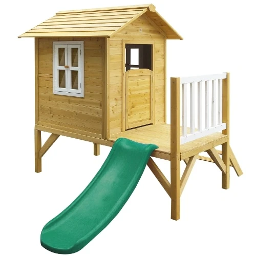Lifespan Kids Wallaby 2 Cubby House With Green Slide