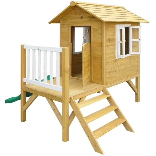 Lifespan Kids Wallaby 2 Cubby House With Green Slide - Image 4