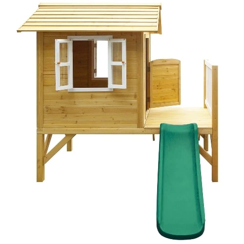 Lifespan Kids Wallaby 2 Cubby House With Green Slide - Image 2