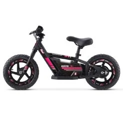Zippi Electric Zippi Rippa 12 Inch Kids Electric Balance Bike Black With Pink Sticker Set