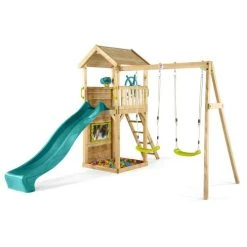 Plum Play Plum Lookout Tower Wooden Climbing Frame With Swings